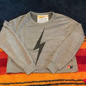 AV Classic Bolt Cropped Crew Sweatshirt